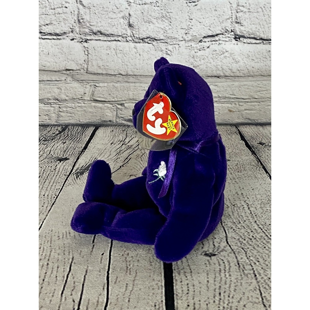 RARE New 1997 TY Princess Diana Beanie Baby, China, P.E. No Space Acrylic Box - Picture 4 of 13